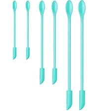 Silicone Spatula Set (6Pcs) - Mini Scraper Tool for Beauty & Food - Reach Every Last Drop, Multi-Size Spatulas for Makeup Jars, Lotion Bottles & Kitchen Containers​