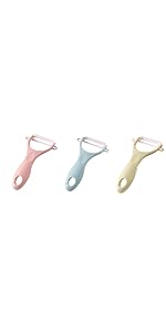 Potato Peelers 3 Pack, Fruit Peelers Potato Peeler, Cucumber, Apple Peelers for kitchen Original Vegetable Peeler-Set of 3 (Ceramic Blade)…