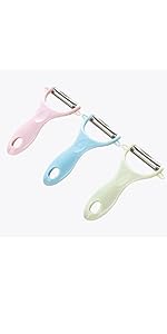 Potato Peelers 3 Pack, Fruit Peelers Potato Peeler, Cucumber, Apple Peelers for kitchen Original Vegetable Peeler-Set of 3 (Ceramic Blade)…