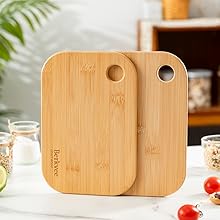 2 PCs Berkvee Small FSC-CERTIFIED Bamboo Wood Cutting Board Set – Mini Lightweight Wooden Cutting Board- BPA Free