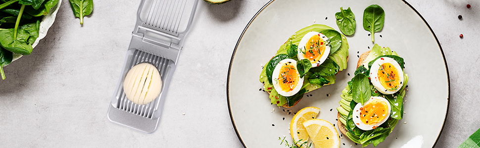 Egg Slicer for Hard Boiled Eggs Egg Cutter Strawberry Slicer Heavy Duty Aluminium Tomato Slicer Stainless Steel Wire Multipurpose Egg Slicer Dicer for Soft Fruit Mushroom Home Use