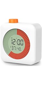 Digital 3 Channels Kitchen Cooking Multiple Timer with Large LCD Count Up Down Stopwatch ON Off Switch Timer for Teaching Reading 3-Level Adjustable Volume with Magnetic Back (Style C)