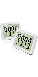 Digital 3 Channels Kitchen Cooking Multiple Timer with Large LCD Count Up Down Stopwatch ON Off Switch Timer for Teaching Reading 3-Level Adjustable Volume with Magnetic Back (Style C)