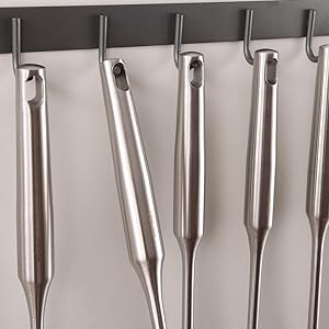 18/10 Stainless Steel Kitchen Utensils Set - 15” All Metal Cooking Tools, 11PCS - 2 Tongs, Fork, Solid Spoon, Slotted Spoon, Spatula, Soup Ladle, Skimmer, Slotted Spatula, Spaghetti Spoon, Large Spoon