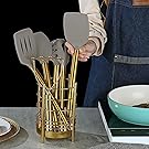 Gold Kitchen Utensils Set, Berglander 38 Pieces Non-stick Silicone Cooking Tools Spoon Spatula Set With Sturdy Stainless Steel Utensil Holder, Dishwasher Safe