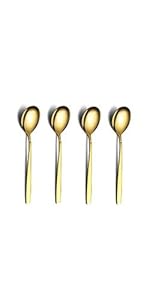 Gold Spaghetti Spoon, Berglander Non-stick Silicone Pasta Server With Titanium Gold Plating Handle, Spaghetti Server For Cooking, Pasta Fork, Noddle Fork, Dishwasher Safe, Easy to Clean