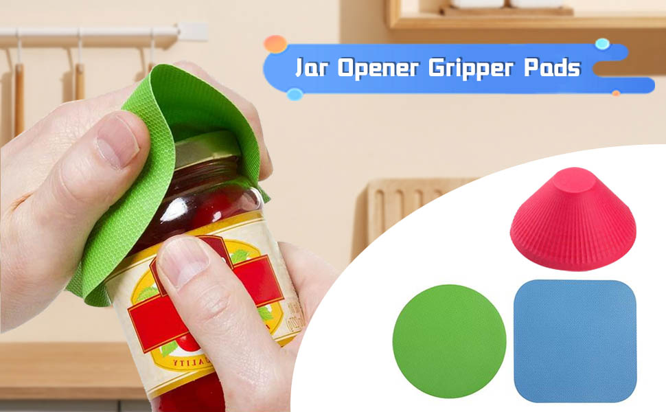 Jar Gripper Multi Purpose Reusable Rubber Gripper Jar Opener Gripper Rubber Jar Multi Purpose Bottle Lid Openers Fit for Most Bottles Set of 3