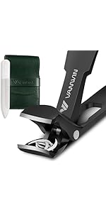 Nail Clipper Set 2 Pack, Heavy Duty Toenail Clippers for Thick Toenails and Sturdy Finger Nail Clippers with Catcher, Ultra Sharp Stainless Steel Nail Cutter for Men Women Adult