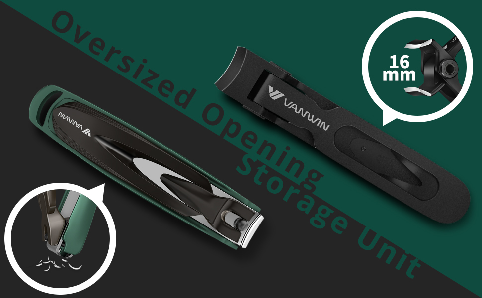 Nail Clipper Set 2 Pack, Heavy Duty Toenail Clippers for Thick Toenails and Sturdy Finger Nail Clippers with Catcher, Ultra Sharp Stainless Steel Nail Cutter for Men Women Adult