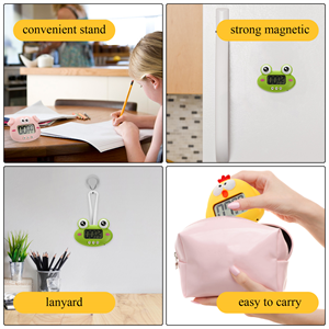 DEAYOU 3-Pack Digital Kitchen Timer, Small Electronic Timers for Cooking, Magnetic Cute Timer Clock with Stand for Kid, Teacher, Senior, Exercise, Study, Baking, Big Digits, Loud Alarm, Count Up Down