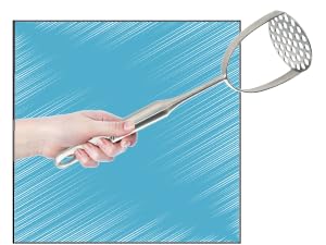 Potato Masher Stainless Steel, Best Mashed Potatoes Masher Kitchen Tool, Potato Smasher For Potatoe, Avocado, Sweet Potato, Beans, Large Heavy Duty Metal Mashing Utensil, 12.5 Inch