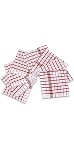 AMOUR INFINI Kitchen Dish Cloths Set of 8 - Ultra Soft, Highly Absorbent, Quick-Drying Terry Cotton Dishcloths 12