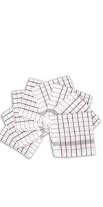 AMOUR INFINI Kitchen Dish Cloths Set of 8 - Ultra Soft, Highly Absorbent, Quick-Drying Terry Cotton Dishcloths 12