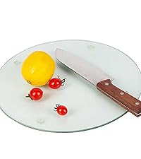Murrey Home Glass Cutting Board for Kitchen Counter, Tempered Glass Chopping Boards Dishwasher Safe, Small Clear Countertop Tray, Scratch Resistant, Heat Resistant, Non Toxic, Clear, 16"x12"