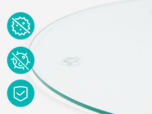 Murrey Home Glass Cutting Board for Kitchen Counter, Tempered Glass Chopping Boards Dishwasher Safe, Small Clear Countertop Tray, Scratch Resistant, Heat Resistant, Non Toxic, Clear, 16"x12"