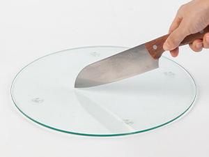 Murrey Home Glass Cutting Board for Kitchen Counter, Tempered Glass Chopping Boards Dishwasher Safe, Small Clear Countertop Tray, Scratch Resistant, Heat Resistant, Non Toxic, Clear, 16"x12"