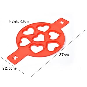 Nonstick Pancake Molds Ring Silicone Fried Egg Mould Reusable Pancake Maker Egg Ring Kitchen Cooking Baking Tools (Round Shape)