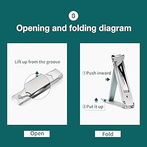 MR.GREEN Collapsible Nail Clippers Small and Thin Portable Travel Nail Scissors Cutter Stainless Steel Manicure Tools with Nail Files (Eco-Packaging)