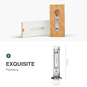 MR.GREEN Collapsible Nail Clippers Small and Thin Portable Travel Nail Scissors Cutter Stainless Steel Manicure Tools with Nail Files (Eco-Packaging)