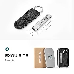 MR.GREEN Collapsible Nail Clippers Small and Thin Portable Travel Nail Scissors Cutter Stainless Steel Manicure Tools with Nail Files (Eco-Packaging)