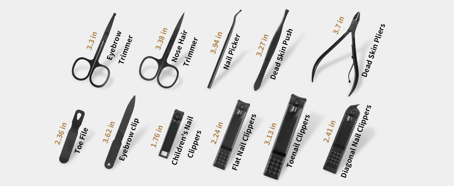 Manicure Set Professional Nail Clipper Kit-26 Pieces Stainless Steel Manicure Kit,Nail Care Tools with Luxurious Travel Case (Brown)