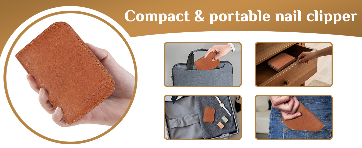 Manicure Set Professional Nail Clipper Kit-26 Pieces Stainless Steel Manicure Kit,Nail Care Tools with Luxurious Travel Case (Brown)