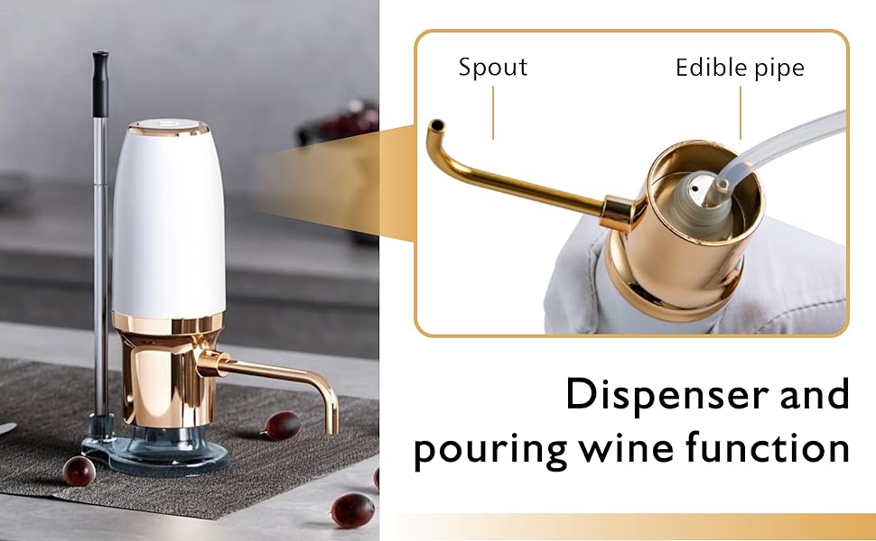 wine aerator Electric,Wine Aerator, Electric Wine Decanter, Wine Aerator Pourer Spout, Wine Dispenser, Wine Accessories， Best Gifts for Wine Lovers