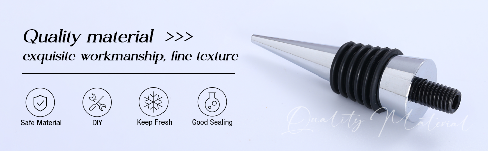 Honeydak 16 Pieces Metal Bottle Stopper Blank Stainless Steel Wine Bottle Stopper Kit Reusable Wine Saver Corks Hardware for Wedding Party Bar Turning