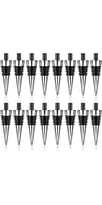 Honeydak 16 Pieces Metal Bottle Stopper Blank Stainless Steel Wine Bottle Stopper Kit Reusable Wine Saver Corks Hardware for Wedding Party Bar Turning