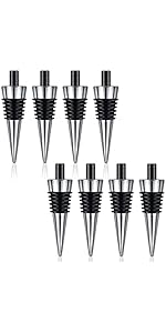 Honeydak 16 Pieces Metal Bottle Stopper Blank Stainless Steel Wine Bottle Stopper Kit Reusable Wine Saver Corks Hardware for Wedding Party Bar Turning