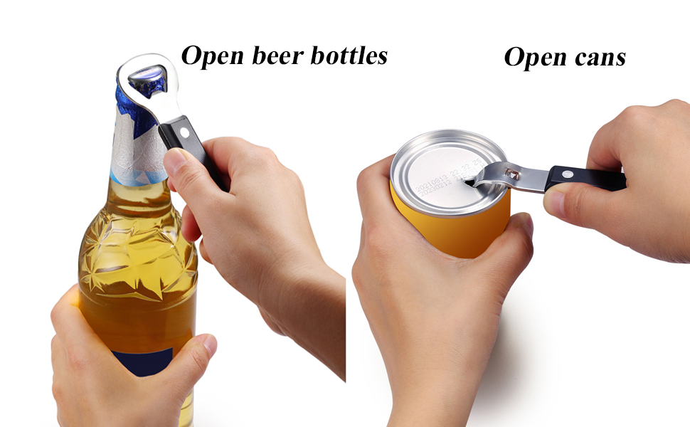 Can Punch Bottle Opener, Manual Stainless Steel Can Opener 1 Pack
