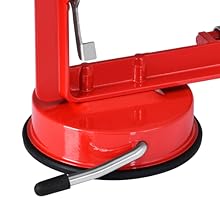 Apple Peeler, Slicer Corer Potato Peelers 3 In 1, Stainless Steel Heavy Duty with Suction Cup Base And 3 Extra Blades (Red)