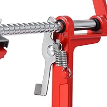 Apple Peeler, Slicer Corer Potato Peelers 3 In 1, Stainless Steel Heavy Duty with Suction Cup Base And 3 Extra Blades (Red)