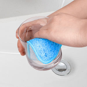 HOMEXCEL 12 Pack Scrub & Wipe Cloths, Dual-Sided Sponges for Kitchen, All-Purpose Cloth for Dishes, Pots, Pans, Non-Stick Cookware, Countertops (Red, Yellow, Blue)