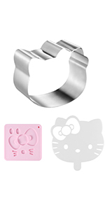 CHEFMADE Hello Kitty Angel Food Cake Pan, 6-Inch with 2 Removable Loose Bottoms Non-Stick Chiffon Tube Pan for Oven and Instant Pot Baking (Pink)