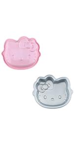 CHEFMADE Hello Kitty Angel Food Cake Pan, 6-Inch with 2 Removable Loose Bottoms Non-Stick Chiffon Tube Pan for Oven and Instant Pot Baking (Pink)