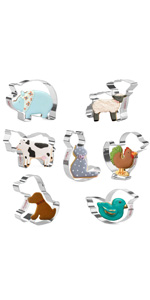 Crethinkaty 3 Pieces Egg Cookie Cutter Set for Baking Easter Egg Shape with Soft PVC Edge Cookie/Pastry/Biscuit Cutter for Holiday