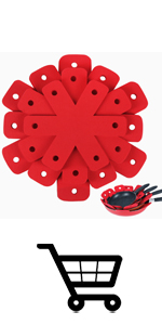 BYKITCHEN Pan and Pot Protectors, Larger & Thicker Pan Protectors with Stars, Set of 6 and 3 Different Sizes, Pot Protectors for Stacking and Protecting Your Cookware