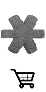 BYKITCHEN Pan and Pot Protectors, Larger & Thicker Pan Protectors with Stars, Set of 6 and 3 Different Sizes, Pot Protectors for Stacking and Protecting Your Cookware