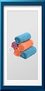 Kitchen Washcloths 12 Pack, 10x14 Inch Small Dish Cloth for Washing Dishes, Lint Free Fast Dry Reusable Cleaning Cloth, Ultra Soft & Scratch Free Waffle Dish Rag, Easy to Rinse Multicolor Dishcloth