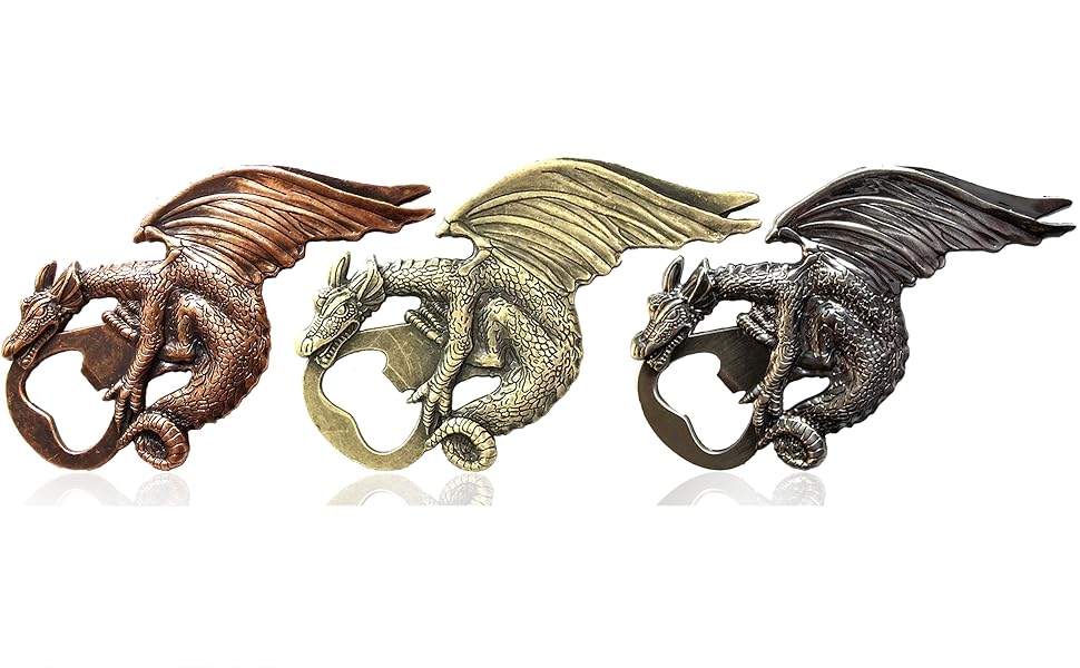 Dragon Bottle Opener Gothic Dragon Style Metal Beer Bartender Bottle Opener for Men Dad Boyfriend Gift Bar Party Game