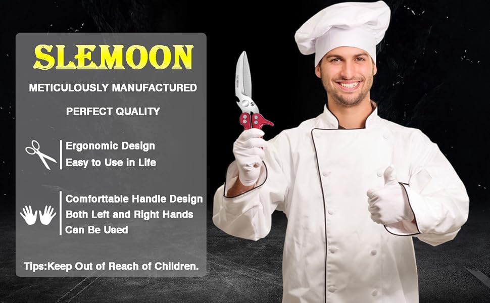 Kitchen Shears Heavy Duty Poultry Shears Meat Cutting Dishwasher Safe and Stainless Food Kitchen Scissors for Chicken Turkey Thanksgiving,Burgundy