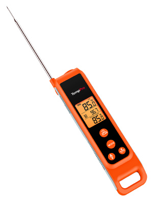 TempPro TP420 2-in-1 Instant Read Thermometer for Cooking, Infrared Thermometer with Meat Probe, Non-Contact Laser Meat Thermometer for Griddle Grill Pizza Oven HVAC Pool (Previously ThermoPro)