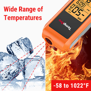 TempPro TP420 2-in-1 Instant Read Thermometer for Cooking, Infrared Thermometer with Meat Probe, Non-Contact Laser Meat Thermometer for Griddle Grill Pizza Oven HVAC Pool (Previously ThermoPro)