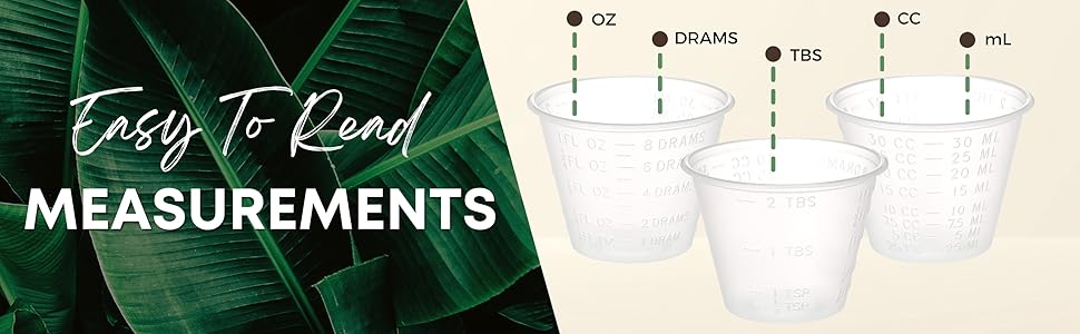 [300 Count - 1 oz.] Perfect Stix Disposable Graduated Plastic Medicine Cups - For Mixed Pills, Medication Measuring, Resin Mixing, Mouthwash