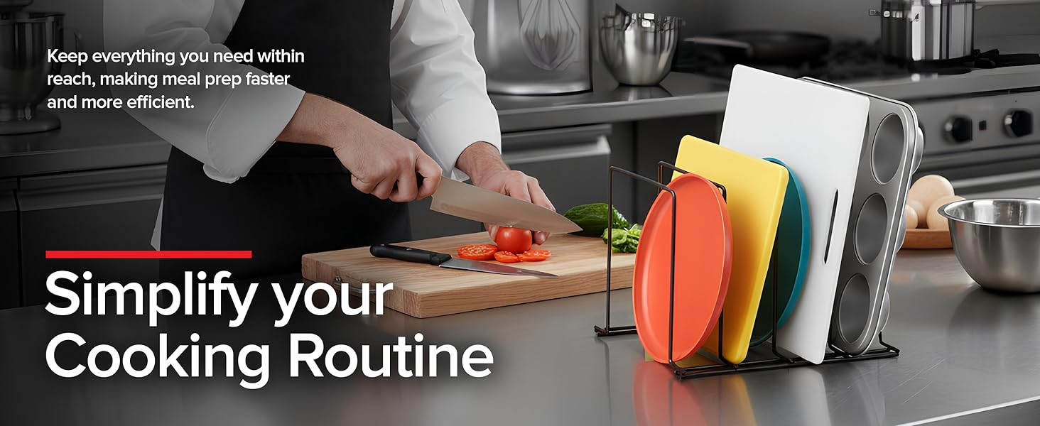 Stock Your Home Kitchen Cabinet Organizer, Chrome (2 Pack) Steel Baking Sheet Holder with 4 Slots for Cabinet, Bakeware Organizer, Divider for Cutting Boards, Pot Lids, Pan Lids, Cookie Sheets