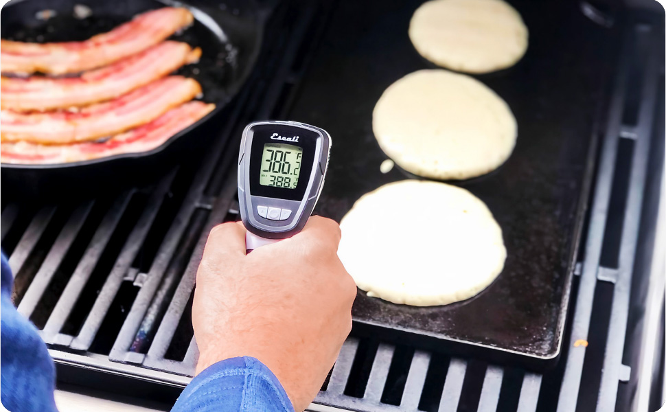 Escali Infrared Surface and Probe Digital Thermometer 40-inches Plug-in Probe, Two-in-One Adjustable Temperature Alert