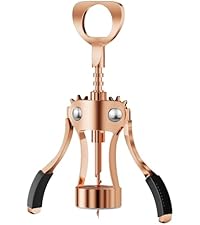 KORCCI Wine Opener, Heavy-Duty Zinc Alloy Wing Corkscrew, Premium Beer Bottle Opener, Multifunctional Wine Accessories with Ergonomic Handle and Sharp Screw, for Kitchen, Bar, Restaurant, Bartenders