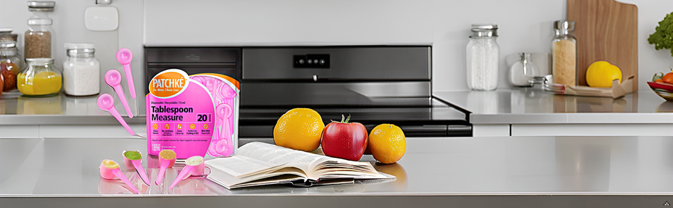 Disposable Measuring Spoons, Fits in Jar, Good for Formula, Coffee, Pet Food (15 ml - 1 Tablespoon - 20 Pack)