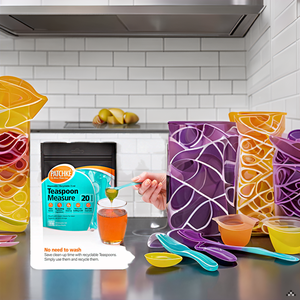 Plastic Measuring Spoons, Fits in Jar, Good for Formula, Coffee, Pet Food - 5 ml - 1 Teaspoon Mesure (20)